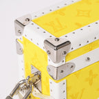 Louis Vuitton Monogram Virgil Abloh Logo Clutch Box Trunk Yellow — view 6