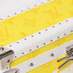 Louis Vuitton Monogram Virgil Abloh Logo Clutch Box Trunk Yellow — view 7