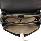 Gucci Interlocking Shoulder Bag Leather Black — view 7