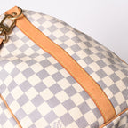 Louis Vuitton Boston Bag Keepall Bandouliere 55 Beige Damier Azur — view 8