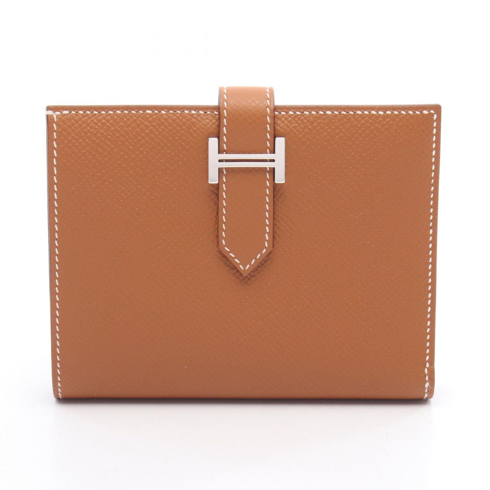 Hermes Bifold Wallet Bearn Compact Gold Calf