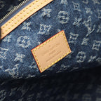 Louis Vuitton Boston Bag LV Remix Keepall Bandouliere 45 Monogram Denim Blue — view 4