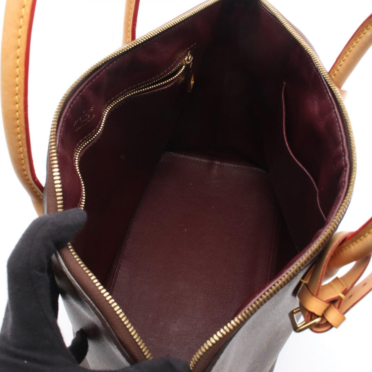 Louis Vuitton Handbag Lockit MM Canvas Leather — view 3