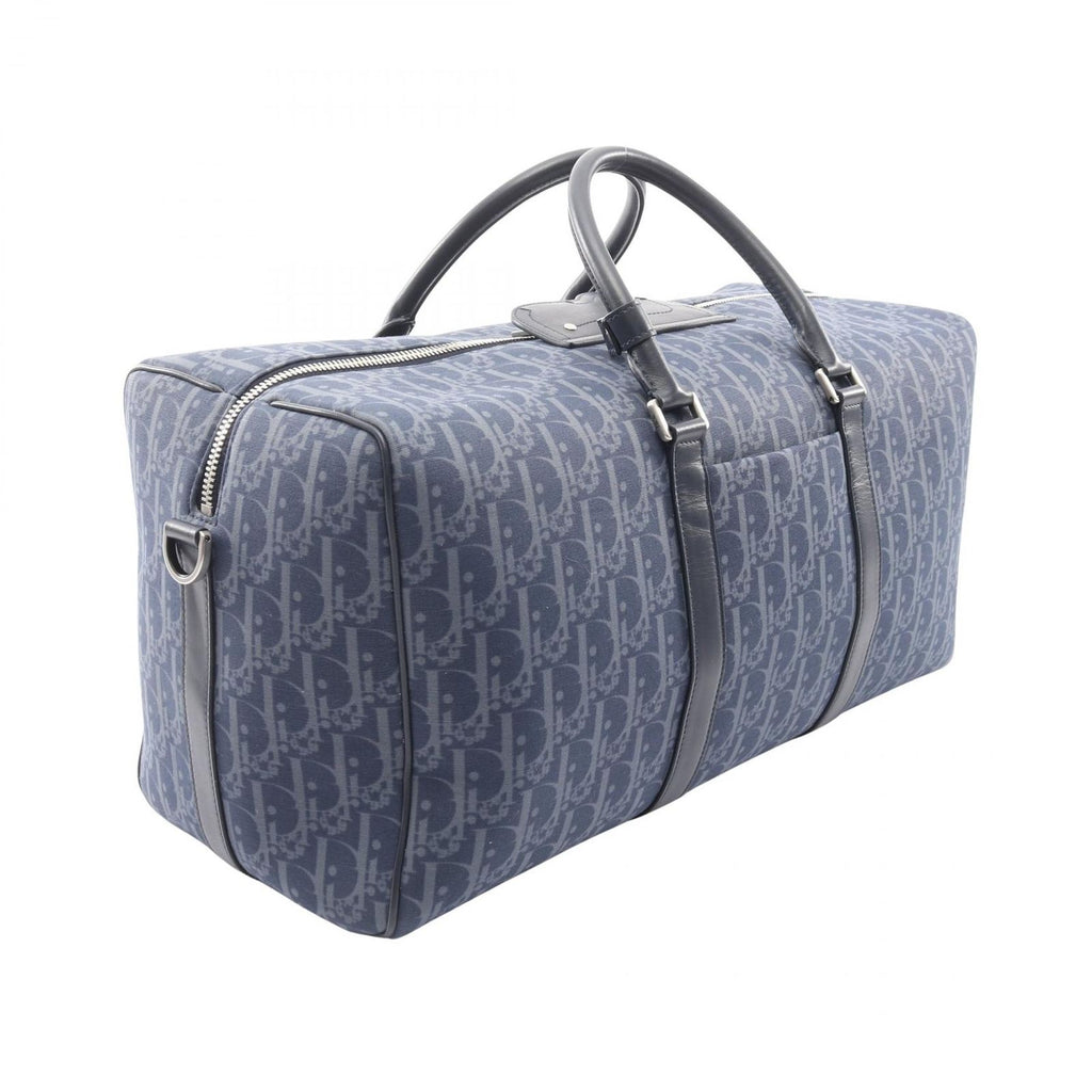 Dior Boston Bag Denim Tears Rango 50 Oblique Peace Sign Navy Canvas — view 2