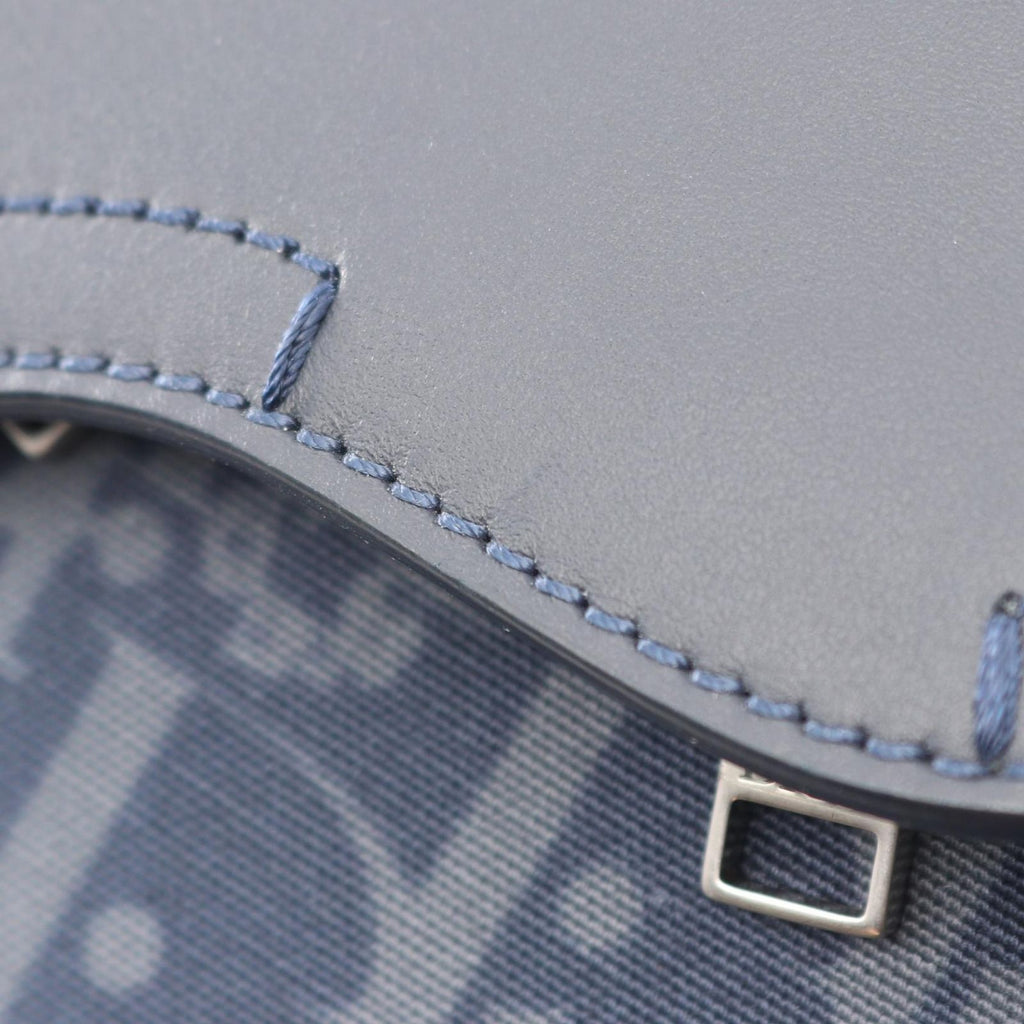 Dior Boston Bag Denim Tears Rango 50 Oblique Peace Sign Navy Canvas — view 7