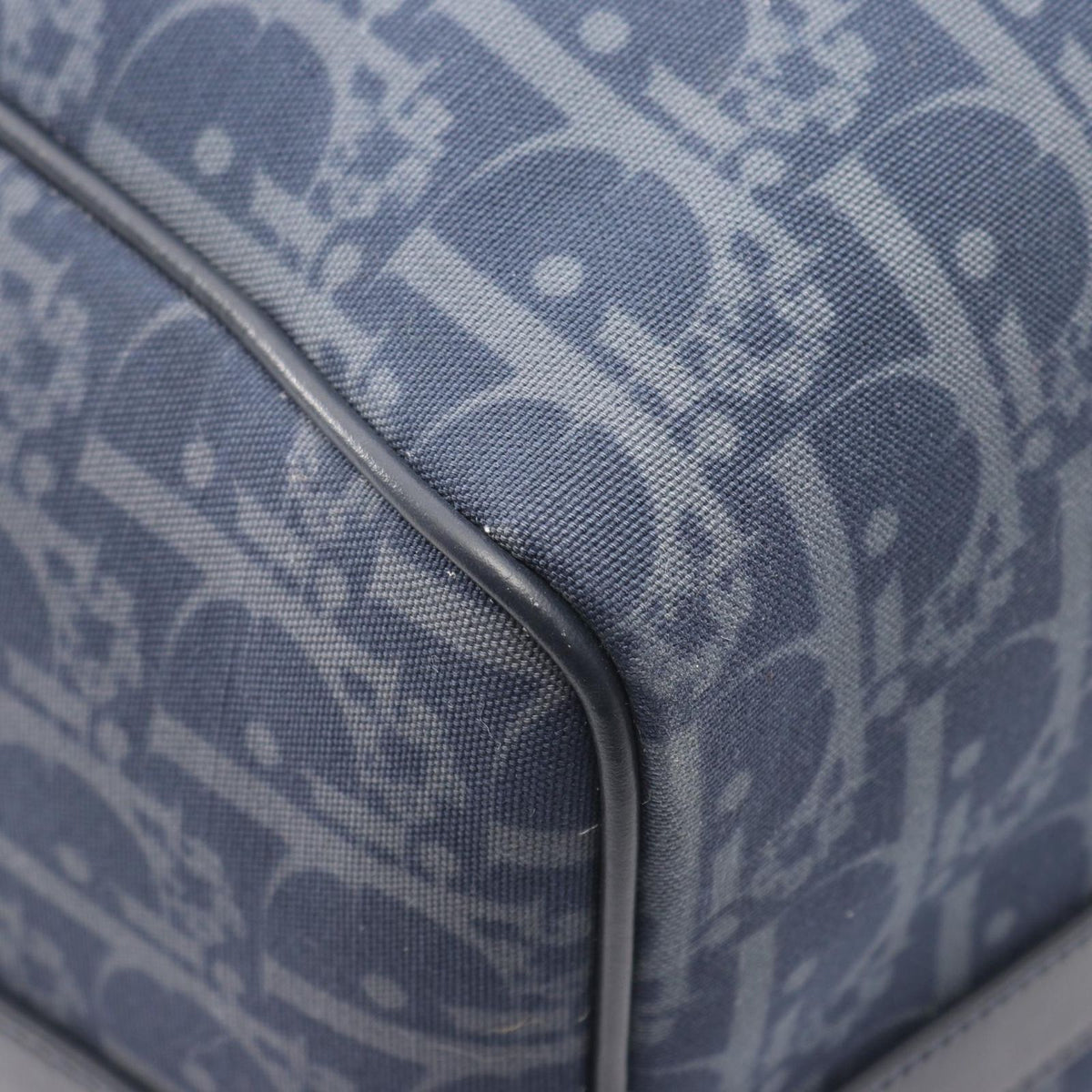 Dior Boston Bag Denim Tears Rango 50 Oblique Peace Sign Navy Canvas — view 6
