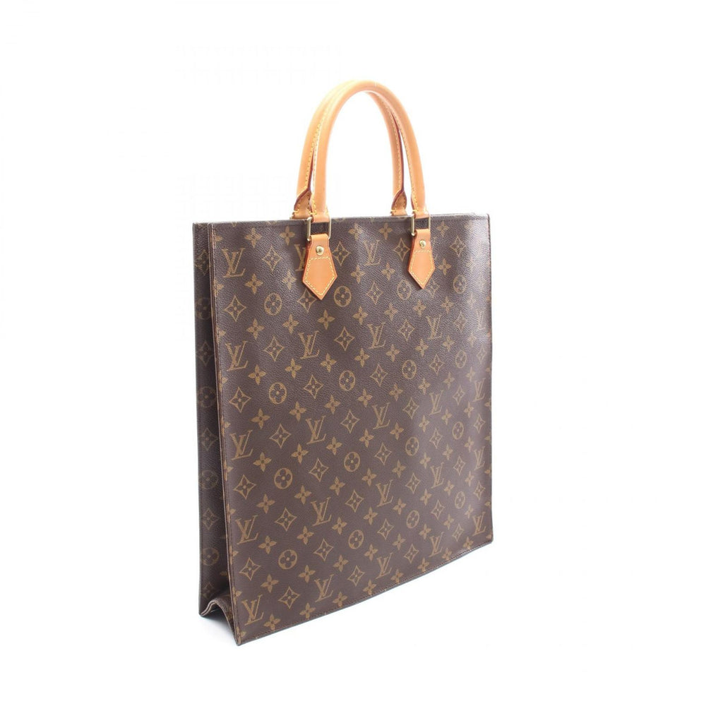 Louis Vuitton Tote Sac Plat Canvas Leather Sac Pla — view 2