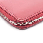Chanel Round Wallet Red Leather Calf CC Logo — view 9