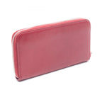 Chanel Round Wallet Red Leather Calf CC Logo — view 2