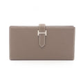 Hermes Bifold Wallet Bearn Souffle Etoupe Leather Calf
