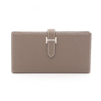 Hermes Bifold Wallet Bearn Souffle Etoupe Leather Calf