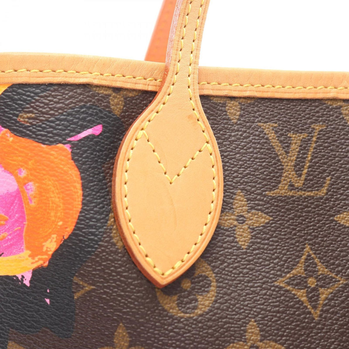Louis Vuitton Tote Neverfull MM Monogram Rose Canvas Leather — view 7