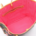 Louis Vuitton Tote Neverfull MM Monogram Rose Canvas Leather — view 3