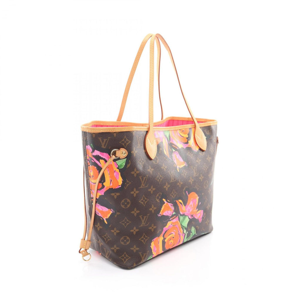 Louis Vuitton Tote Neverfull MM Monogram Rose Canvas Leather — view 2