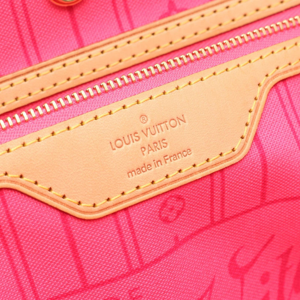 Louis Vuitton Tote Neverfull MM Monogram Rose Canvas Leather — view 4