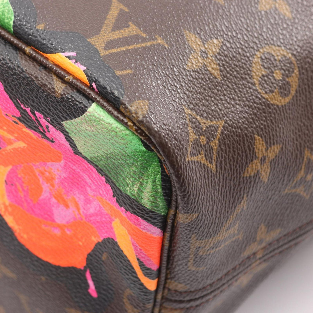 Louis Vuitton Tote Neverfull MM Monogram Rose Canvas Leather — view 8