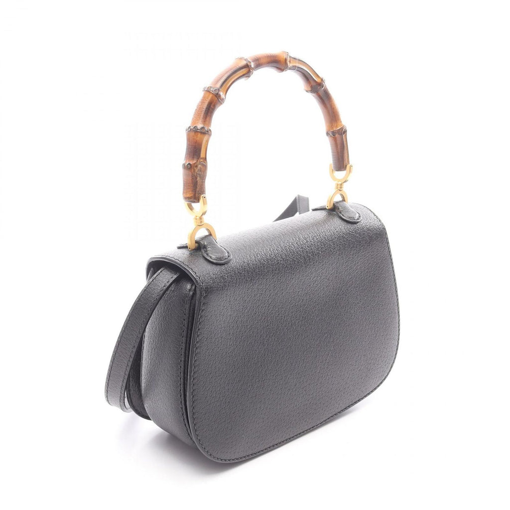 Gucci Handbag Bamboo Black Leather 2-Way — view 2