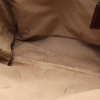 Fendi Tote Zucchino Beige Dark Brown Canvas Leather — view 6