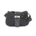 Dior Shoulder Bag Street Chic Trotter Black Canvas Leather