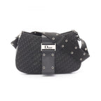 Dior Shoulder Bag Street Chic Trotter Black Canvas Leather