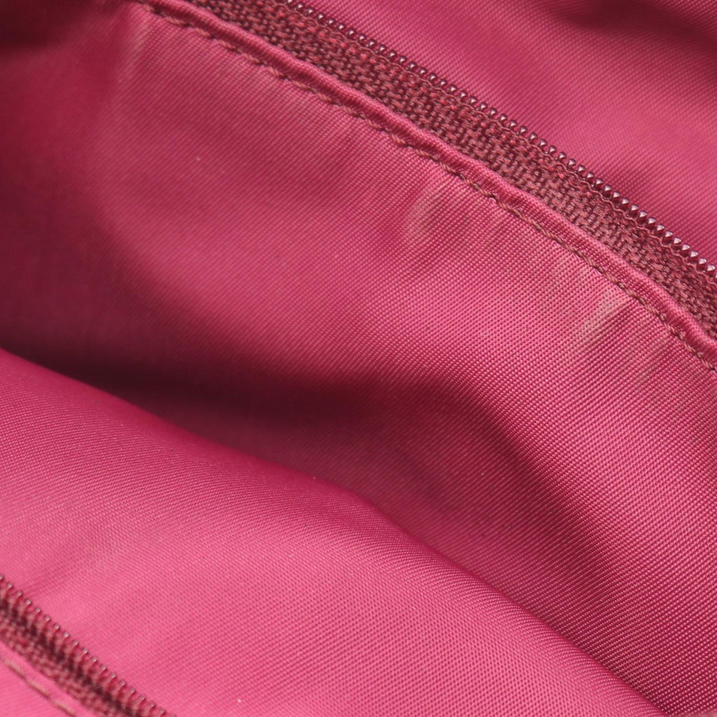Dior Shoulder Bag Trotter Wine Red Canvas Leather — view 8