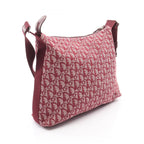 Dior Shoulder Bag Trotter Wine Red Canvas Leather — view 2