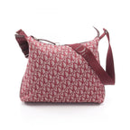 Dior Shoulder Bag Trotter Wine Red Canvas Leather