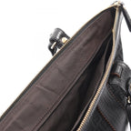 Fendi Tote Zucchino Black Canvas Leather — view 8