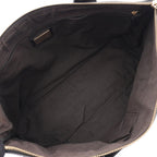 Fendi Tote Zucchino Black Canvas Leather — view 3