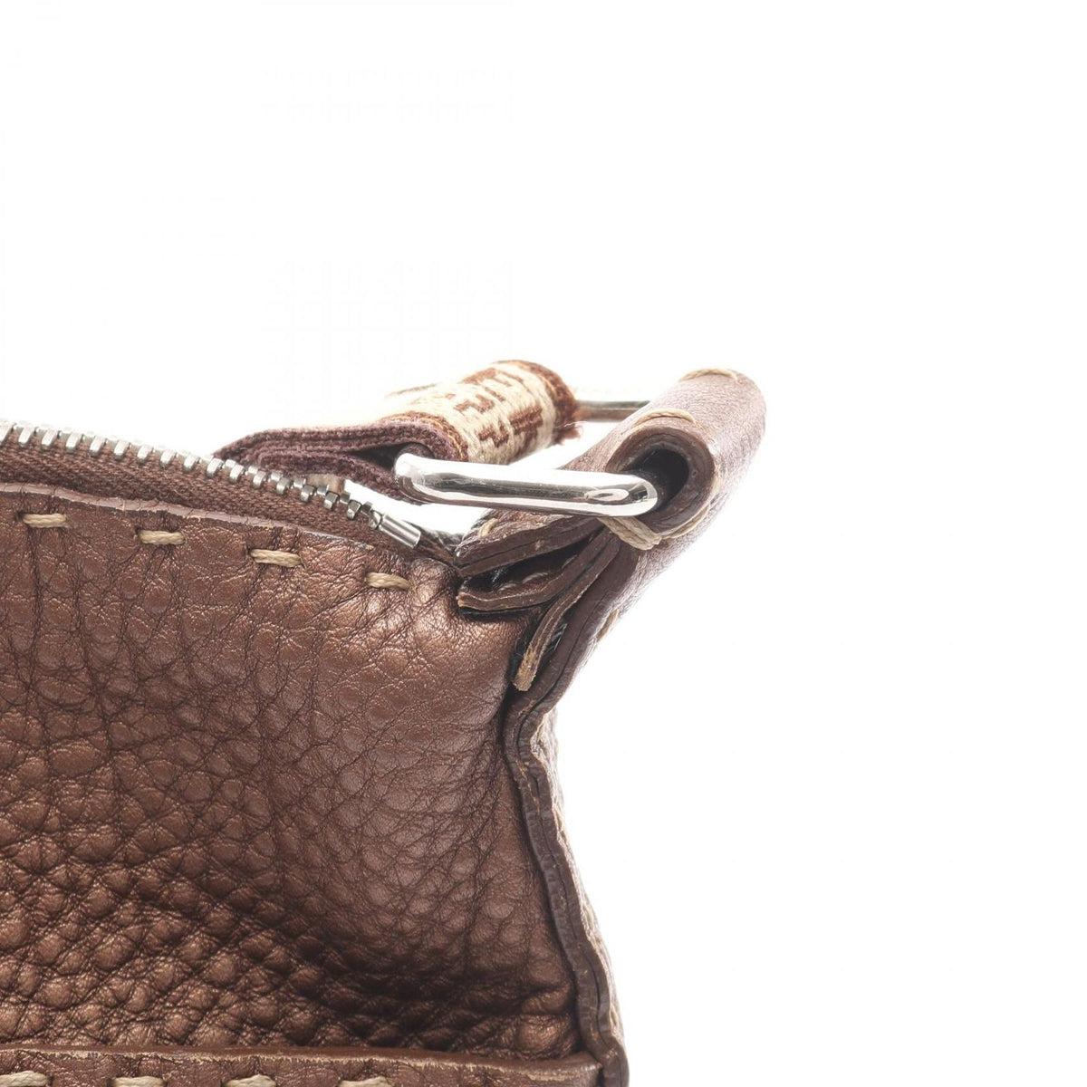 Fendi Shoulder Bag Selleria Blanc Leather — view 7