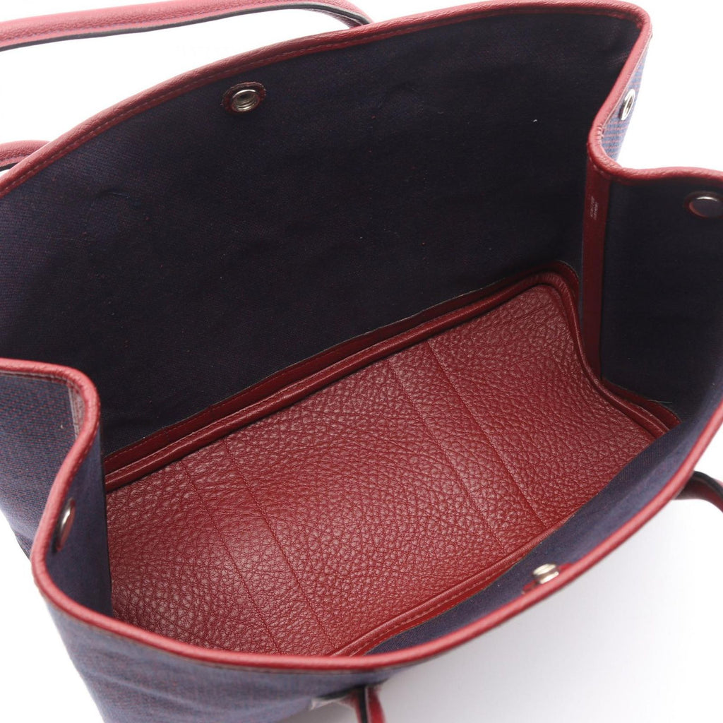 Hermes Tote Garden Party PM Blue Domarte Rouge Ache — view 3
