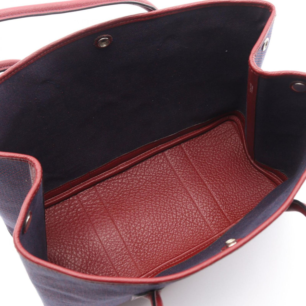 Hermes Tote Garden Party PM Blue Domarte Rouge Ache — view 3