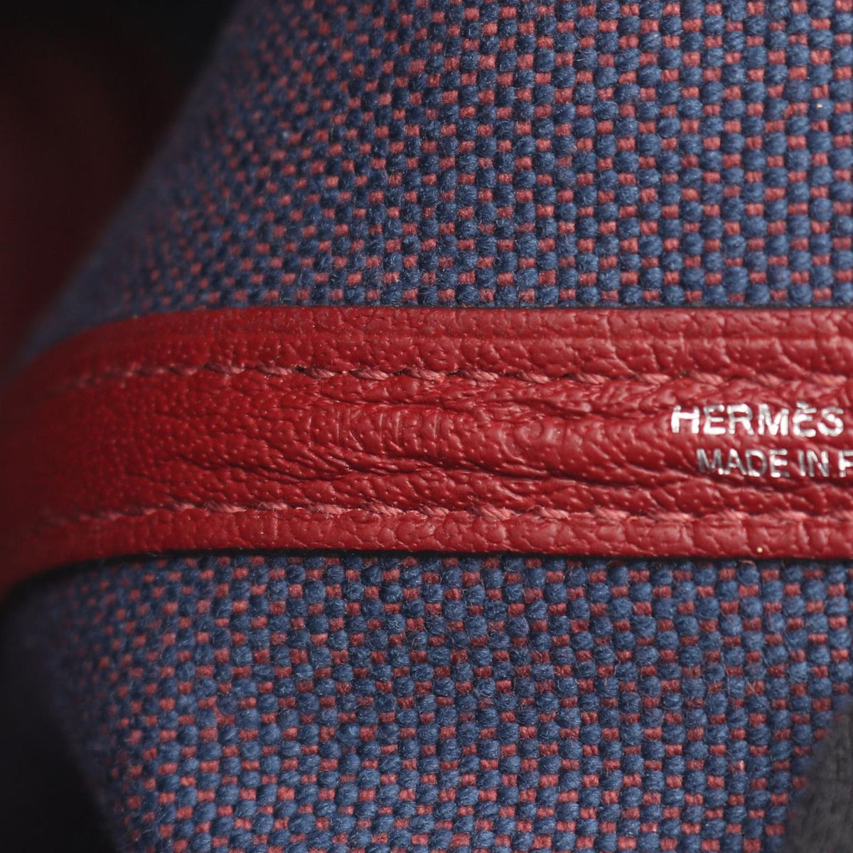 Hermes Tote Garden Party PM Blue Domarte Rouge Ache — view 5