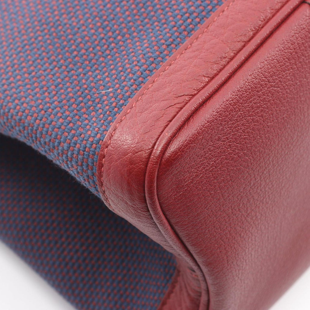 Hermes Tote Garden Party PM Blue Domarte Rouge Ache — view 6