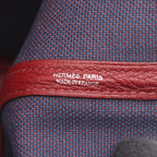 Hermes Tote Garden Party PM Blue Domarte Rouge Ache — view 4