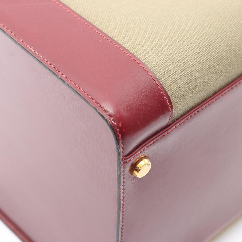 Hermes Shoulder Bag Cosmos Rouge Ash Khaki Calf 2-Way Vanity — view 6