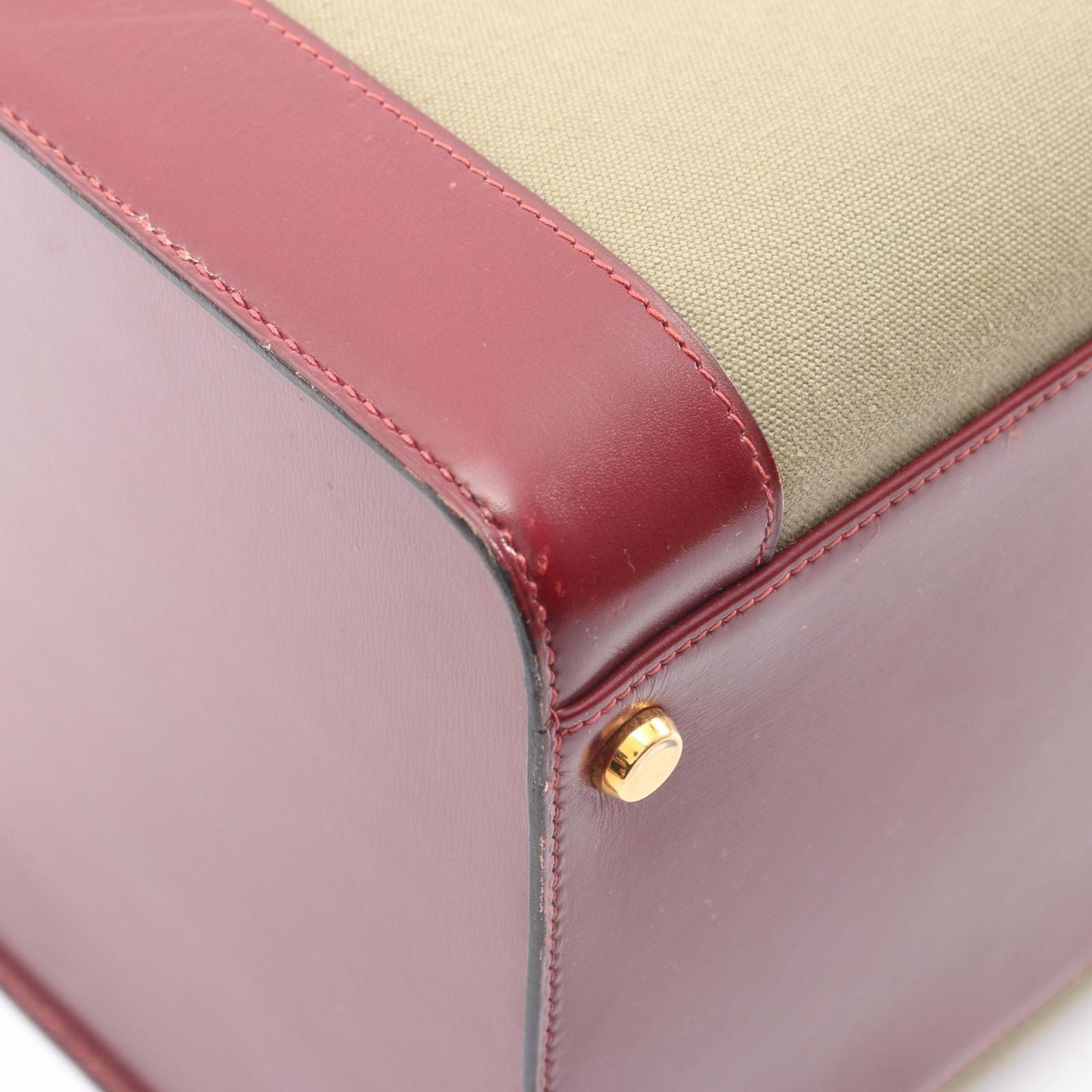 Hermes Shoulder Bag Cosmos Rouge Ash Khaki Calf 2-Way Vanity — view 6