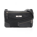 Dior Shoulder Bag Street Chic Trotter Black Canvas Leather