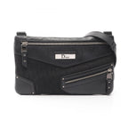 Dior Shoulder Bag Street Chic Trotter Black Canvas Leather