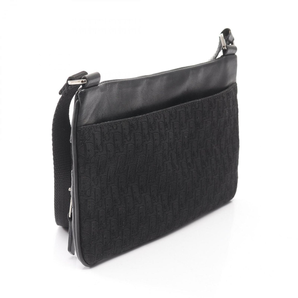 Dior Shoulder Bag Street Chic Trotter Black Canvas Leather — view 2