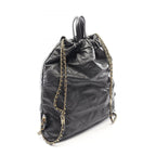 Chanel Backpack 22 Large Black Leather 22 Quilted Chain — view 2