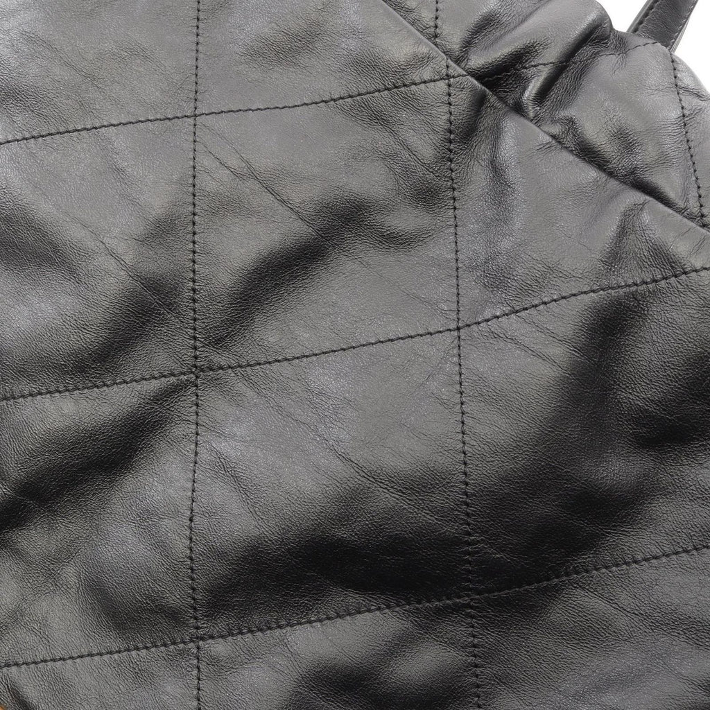 Chanel Backpack 22 Large Black Leather 22 Quilted Chain — view 8
