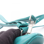 Prada Handbag Triangle 2-Way Blue Green Leather — view 6
