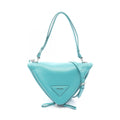 Prada Handbag Triangle 2-Way Blue Green Leather