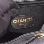 Chanel Backpack Triple CC Logo Black Caviar Leather Coco — view 4
