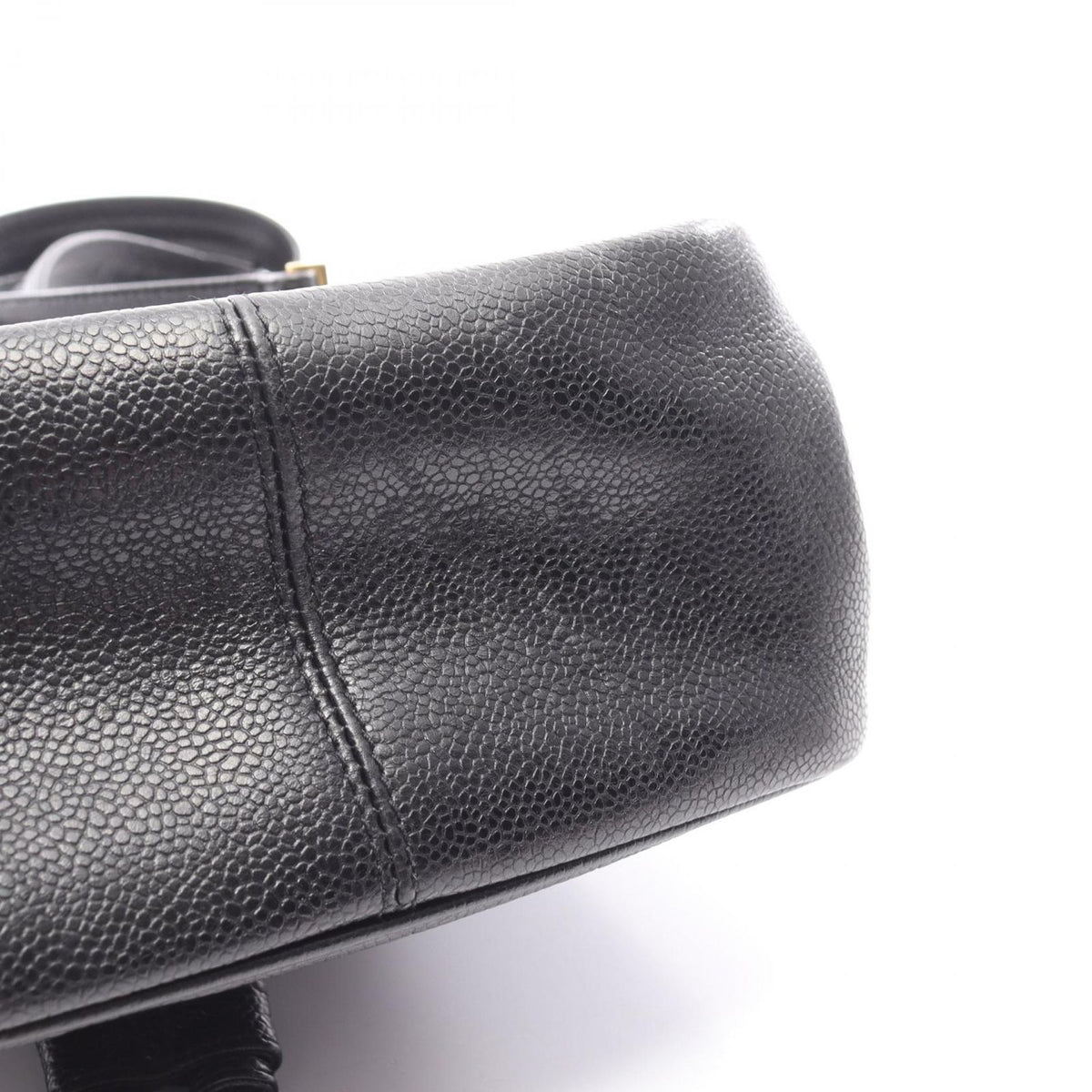 Chanel Backpack Triple CC Logo Black Caviar Leather Coco — view 6