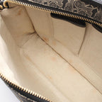 Celine Shoulder Bag Saluki Gray Black Canvas Leather — view 5
