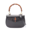 Gucci Handbag Bamboo 000 01 Black Leather 2-Way