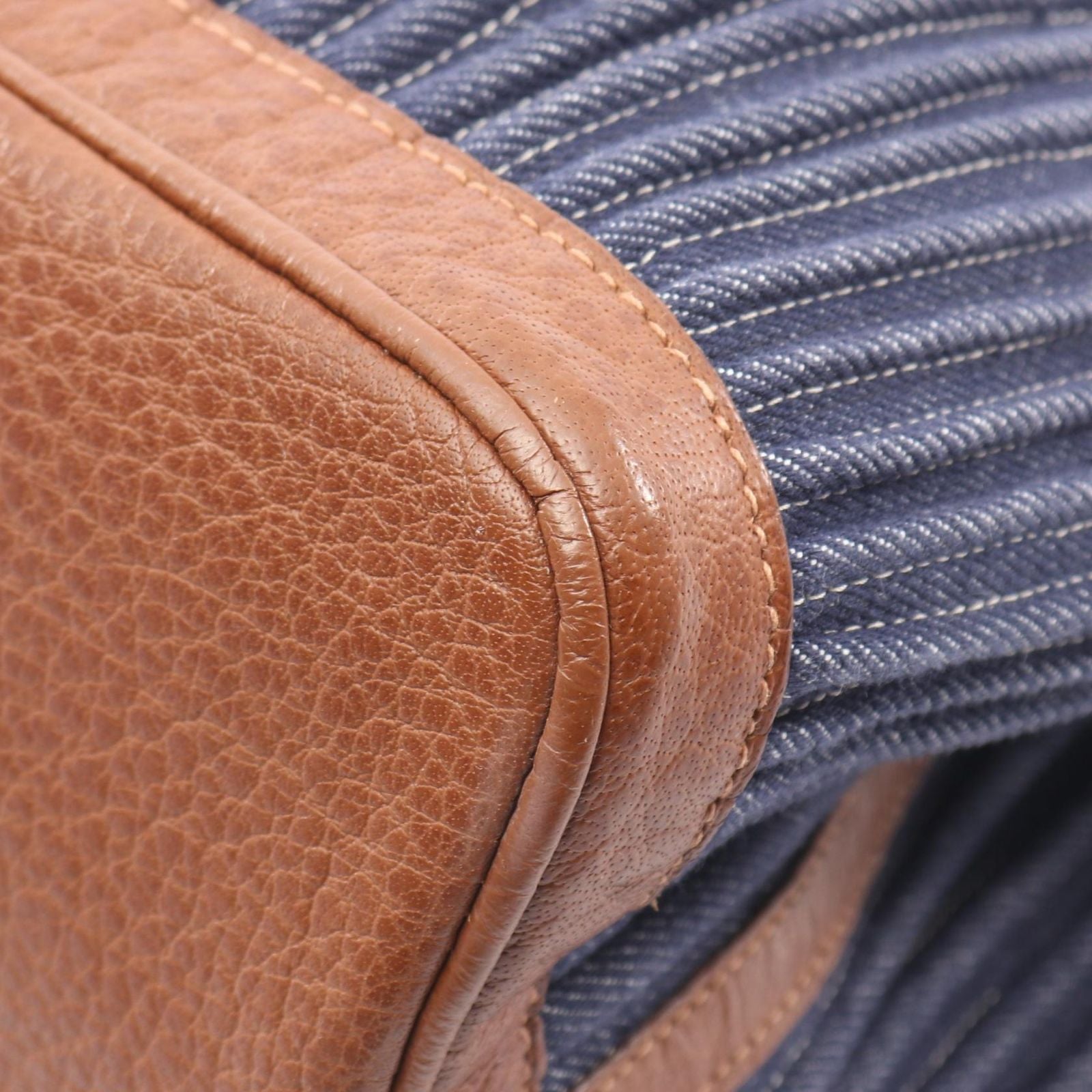 Hermes Tote Garden Party PM Blue Indigo Brown — view 6