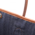 Hermes Tote Garden Party PM Blue Indigo Brown — view 9